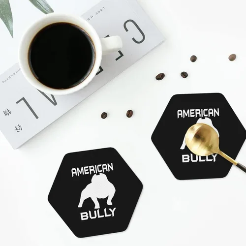 Vista 5 de American Bully - Posavasos absorbentes antiquemaduras, para comedor, cocina, oficina, 6