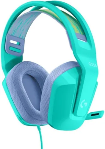 Vista 2 de Logitech G335 - Auriculares para juegos con cable, con micrófono abatible para silenciar, conector de audio de 3.5 mm, almohadillas de espuma