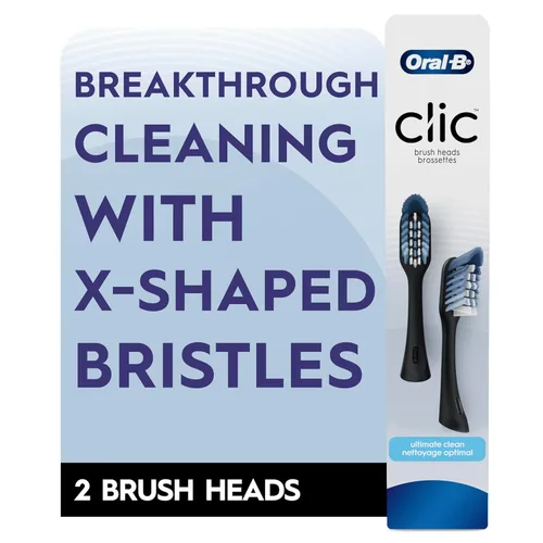 Vista 7 de Oral-B Cabezales de repuesto para cepillos de dientes Clic, 2 cepillos de dientes, cabezales de cepillo de repuesto negros