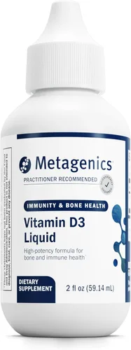 Metagenics Suplemento líquido de vitamina D D3 para ayudar a apoyar la salud ósea, cardiovascular e inmunológica - 2 onzas líquidas, 2,275 porciones