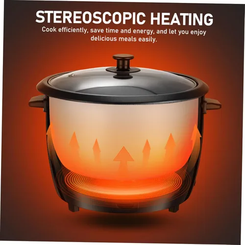 Vista 7 de Arrocera eléctrica multifuncional para guisos de papilla de arroz, electrodomésticos con enchufe de EE. UU. y función automática de mantener