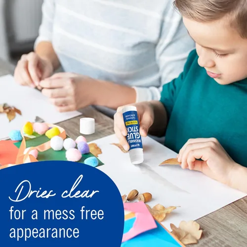 Vista 4 de Barras de pegamento a granel para aulas, barras de pegamento blanco para niños, 12 unidades, 0.32 onzas, lavables para todo propósito, para niños