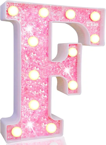 Vista 74 de Pooqla Luces de números de marquesina, números de luz rosa para niñas de 10.º cumpleaños, funciona con pilas, luz nocturna de número con purpurina