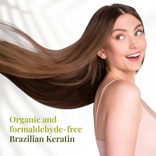 Vista 3 de Bio Protein - Tratamiento orgánico de queratina brasileña - Alisado de cabello sin formaldehído, Keratina Brasileña, 100ml/3.38 fl oz