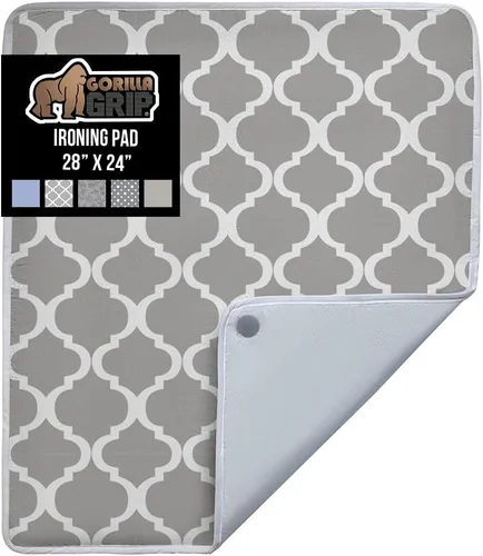 Vista 28 de The Original GORILLA GRIP Funda y almohadilla para tabla de planchar, revestimiento de silicona, acolchado grueso resistente a quemaduras, fundas
