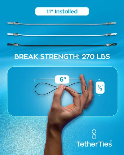 Vista 4 de Bloqueo de cable resistente: un kit de anclaje de cable inoxidable premontado resistente a manipulaciones para computadoras, adaptadores y dongles