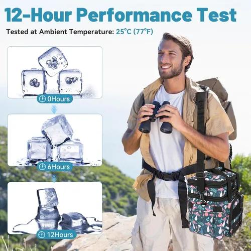 Vista 5 de Lonchera táctica para hombres y mujeres, bolsa de almuerzo grande aislada con compartimentos dobles, resistente a prueba de fugas, impermeable