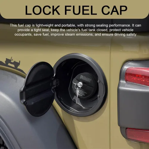 Vista 4 de Tapa de gasolina con bloqueo, tapa de combustible con bloqueo, cubierta antirrobo del tanque de combustible con llave compatible con Toyota 4Runner