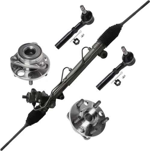 Vista 95 de Detroit Axle - Kit de suspensión de 14 piezas para Jeep Liberty 2006-2007, 2 cubos de rodamiento de ruedas, 2 brazos de control superior, 2 rótulas
