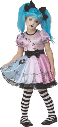 Little Miss Blue Skelly Disfraz de niña