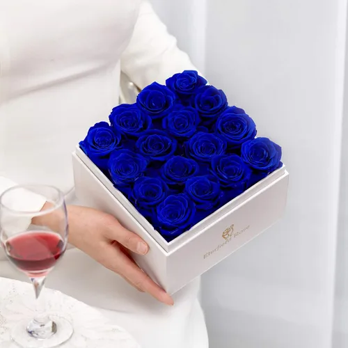 Vista 5 de Eterfield - Rosas conservadas que duran un año en caja Eterfield Rose de rosas auténticas, sin fragancia, regalo para su pareja