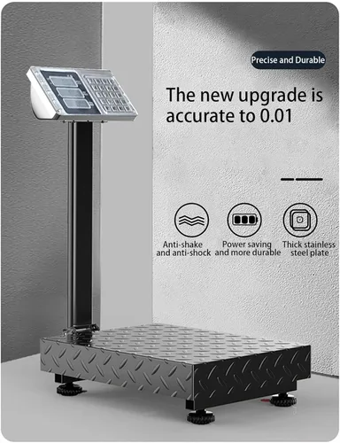 Vista 2 de Báscula de plataforma industrial de 660 lb Escala de envío de peso Escala postal de precisión de 0.1 lb para paquetes Pesaje de equipaje con cálculo