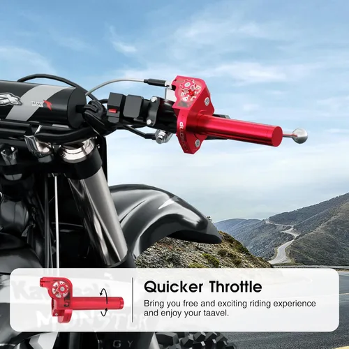 Vista 35 de Throttle Grip Throttle Cable Motorcycle 22mm Universal CNC Aluminum Accelerator Throttle Twist Grips Handlebars for KLX CR CRF EXC XR TTR CB SSR ATV