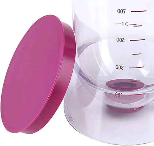 Vista 4 de Dispensador de masa para panqueques, suministros para hornear con etiqueta medidora, herramientas imprescindibles de cocina para panqueques