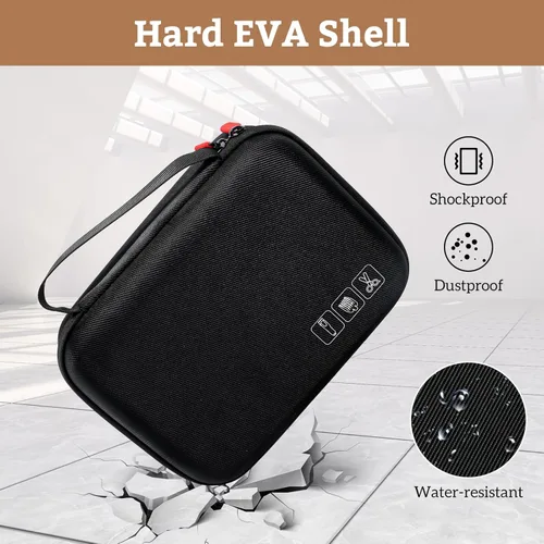 Vista 6 de ProCase Estuche rígido de viaje para cortapelos, soporte para suministros de barbería para cortar el cabello, bolsa organizadora de almacenamiento