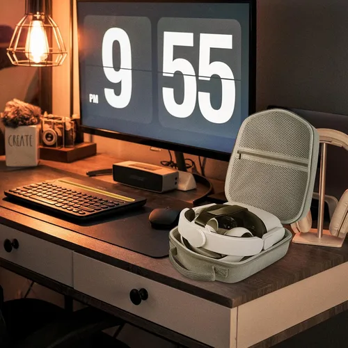 Vista 5 de Geekria Shield - Funda de transporte de viaje compatible con Oculus Quest 2 Quest 3 VR accesorios de auriculares y controladores para juegos, bolsa