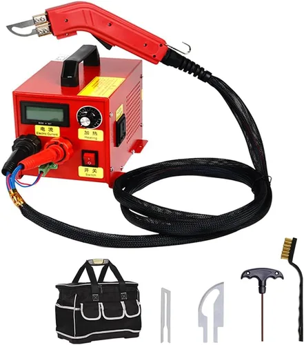 Electric Hot Knife Cutter, Hand Held Foam Cutting Tool with Straight Blades - 550℃ Temperature Cable Cloth Cutting Machine for Fabric and Rubber，,