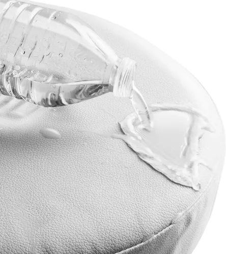 Vista 4 de Saloniture Paquete de 2 fundas redondas para asiento de taburete, 17-1/2 pulgadas, funda impermeable para silla giratoria o taburete de bar