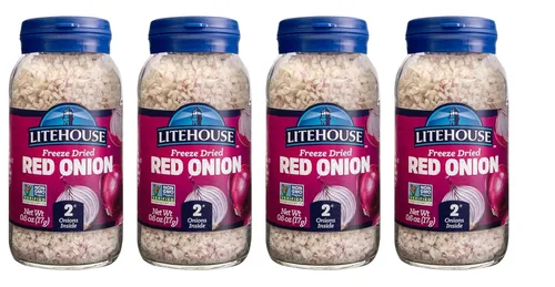 Vista 9 de Litehouse Cebolla roja liofilizada – Sustituto de cebolla roja fresca, tarro igual a 2 cebollas rojas frescas, orgánicas, condimentos de cebolla