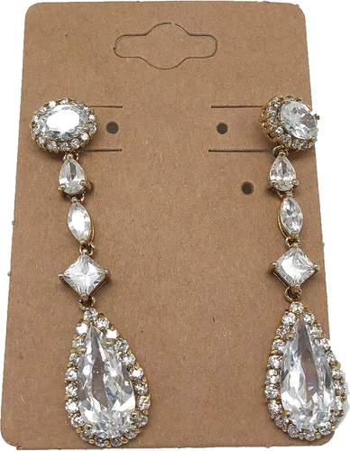 Vista 16 de The Display Guys Pack of 100 pcs 2x2 inch (5x5 cm) White Paper Necklace Earrings Display Hanging Cards for Jewelry Accessory Display