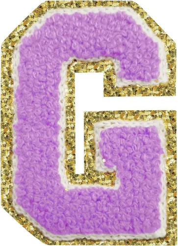 Vista 120 de Parches de letras con plancha, 3 piezas de letras de chenilla para chaquetas, parches de letras universitarias, parches de letras de Letterman