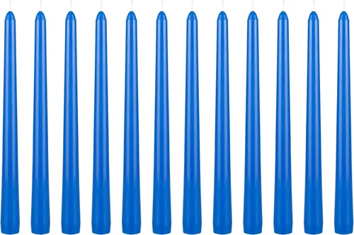 Vista 30 de Mega Candles 12 velas cónicas marrones sin perfume, velas de cera vertida a mano de 10 x 7/8 pulgadas, decoración del hogar, recepciones de boda