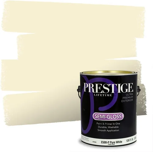 Vista 44 de PRESTIGE Pinturas de pintura exterior e imprimación en uno, 1 galón, plano, combinación comparable de Benjamin Moore* Pila de heno