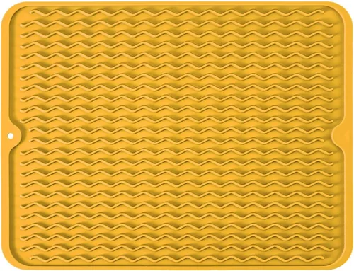 Vista 17 de Tapete de silicona para secado de platos para múltiples usos, fácil de limpiar, ecológico, tapete escurridor de platos resistente al calor