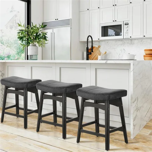 Vista 61 de Sophia & William Taburete de bar de altura de mostrador para isla de cocina, taburetes de mostrador de 24 pulgadas con patas de madera, asiento