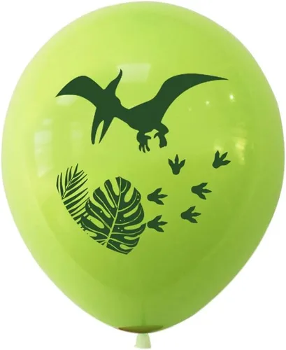 Vista 4 de Globos de fiesta de dinosaurios, globos de Pterosaurio Raptors ROAR para baby shower, dinosaurio, selva, jurásico, fiesta de cumpleaños, suministros