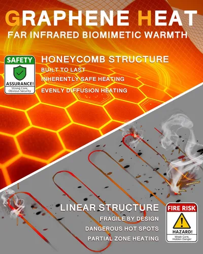 Vista 2 de Wulcea Chaqueta térmica de grafeno para mujer forrada de piel con batería de gran capacidad