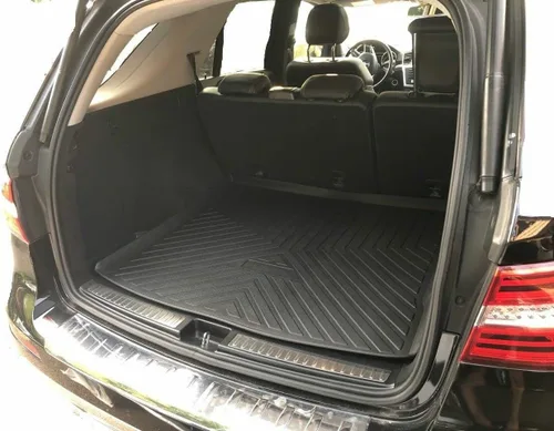 Vista 3 de Tapete de maletero para Mercedes-Benz Clase ML 2012-2015 – Tapetes resistentes a la intemperie para maletero de automóviles con borde elevado – Goma