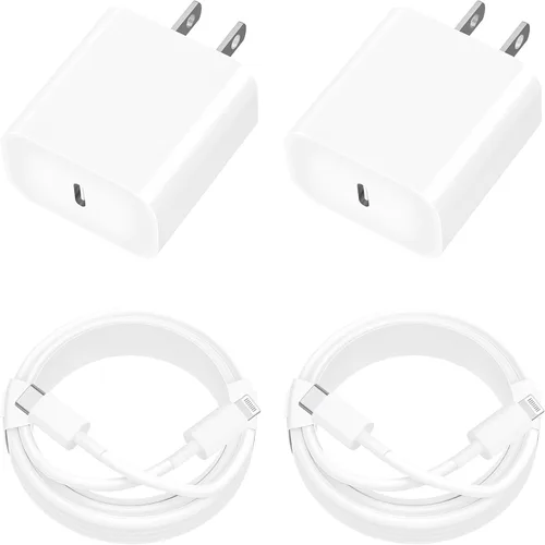 Vista 10 de [Apple MFi Certified] iPhone 17 Charger Fast Charging, Rombica 4Pack 60W USB-C Charger Dual Port PD&QC Type-C Dynamic Power Adapter + 6FT Type-C