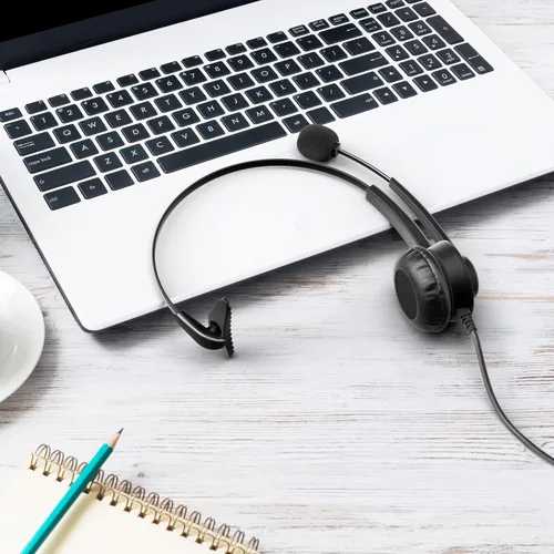 Vista 7 de Auriculares de teléfono con cable monoaural, con micrófono de cancelación de ruido + desconexión rápida para 2465 2564 480 6402D A100 S10 300 301