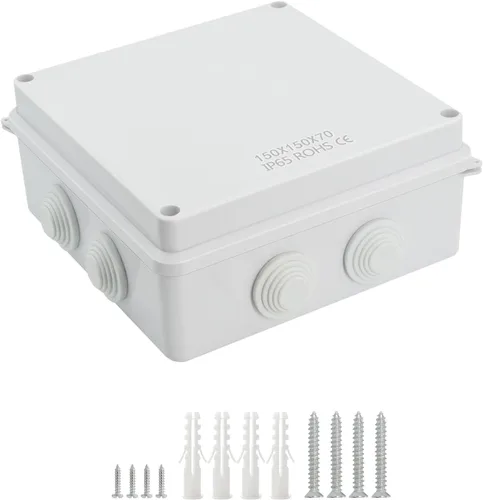 Vista 29 de LeMotech - Caja de derivación universal de plástico ABS resistente al polvo, resistente al agua, IP65, color blanco