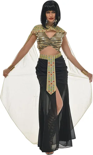 Vista 5 de EraSpooky - Vestido de lujo de Cleopatra para mujer, disfraz de diosa egipcia para Halloween