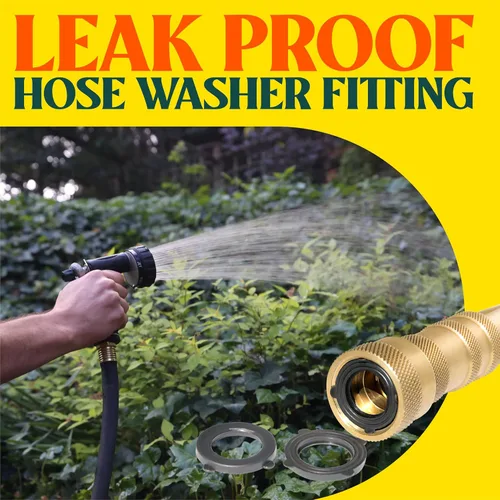 Vista 2 de Haus & Garten Arandelas de manguera de jardín de grado profesional (paquete de 10) – Junta de junta tórica de goma que se adapta a todos