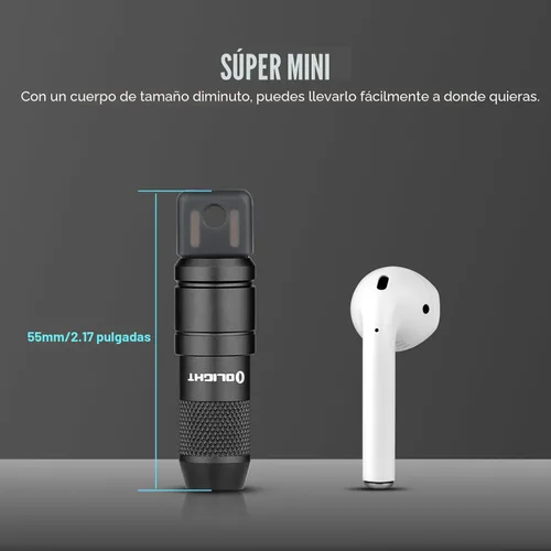 Vista 6 de OLIGHT imini 2 - Linterna recargable para llavero, 50 lúmenes, compacta, portátil, pequeña, luces LED con batería incorporada, ideal para uso diario