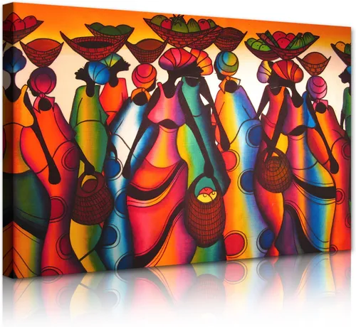 Yatsen Bridge Arte de pared africano, decoración de mujer india, pinturas abstractas coloridas para el hogar, dormitorio, baño, enmarcado, listo