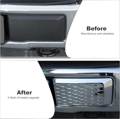 Vista 7 de JeCar Cubierta de parachoques delantero, accesorios exteriores compatibles con Ford F150 2015-2020 (cromado)