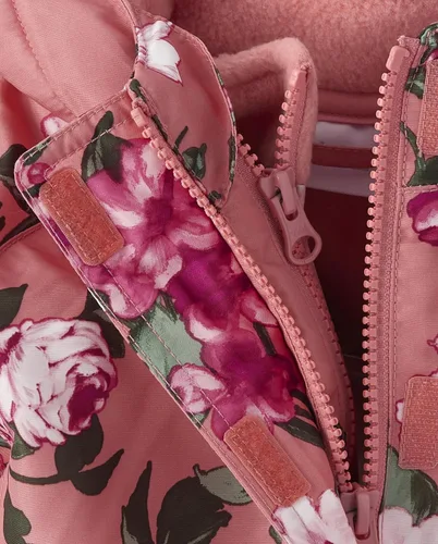 Vista 3 de The Children's Place Chaqueta de invierno pesada 3 en 1 para bebés y niñas pequeñas, resistente al viento, forro polar