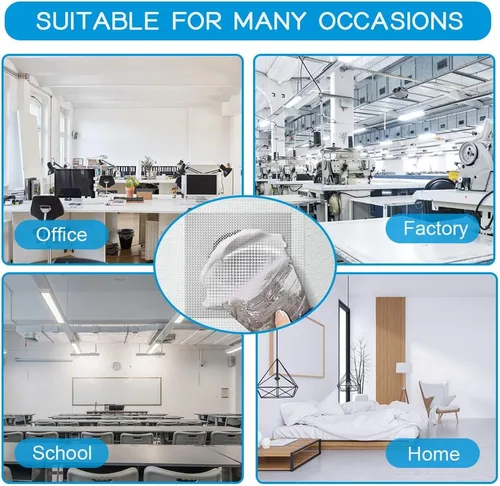 Vista 6 de Parche de reparación de paneles de yeso de 4 pulgadas, paquete de 6 unidades, Safe Mend - Kit de parches de reparación de pared de fibra de vidrio