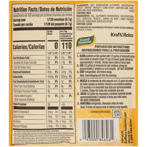 Vista 2 de Good Seasons Dry Ranch - Mezcla de aderezo para ensalada (paquetes de 3.35 onzas, paquete de 20)