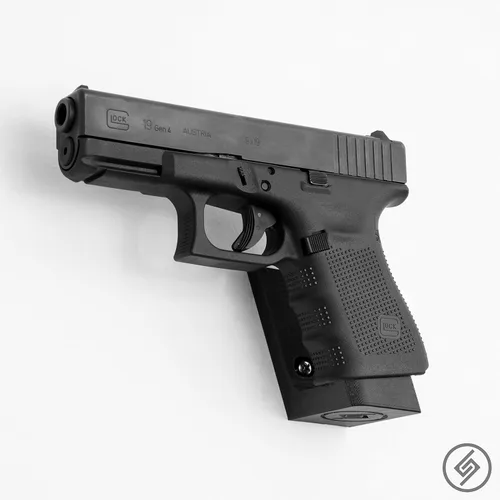 Vista 2 de Spartan Mounts Compatible con pistolas Glock Gancho de montaje para pantalla de pared de pistola Sistema de organización de almacenamiento