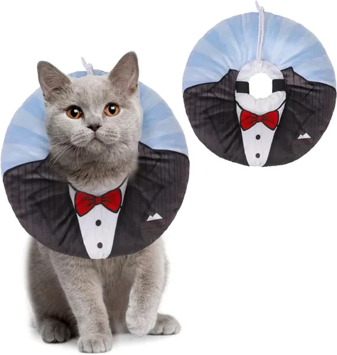 BEAUTYZOO Collar de Cono Suave para Gato, Collares E de Recuperación para Gatos Después de Cirugía para Evitar que se Laman, Collar Circular
