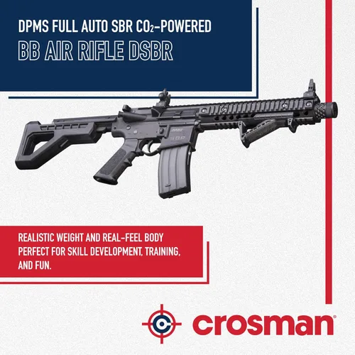 Vista 10 de DPMS Pistola de aire BB SBR completamente automática con CO2 con capacidad de doble acción