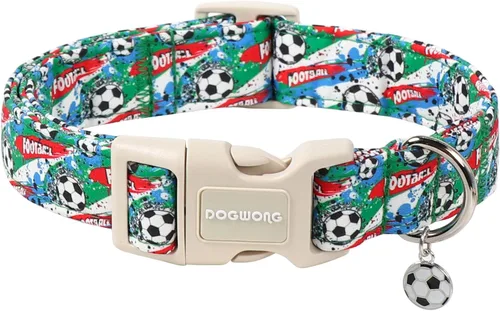 Vista 35 de DOGWONG Airtag Collar de Perro de Algodón y Cáñamo, Collar de Perro Resistente con Soporte para Airtag Tela Natural Verde Collar Lindo para Cachorro