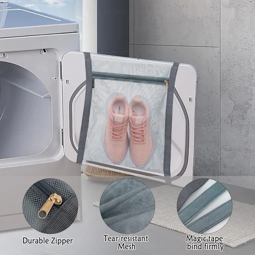 Vista 4 de 2 bolsas de secado de zapatos, bolsas de tenis para secadora, bolsa para zapatos de secado, bolsas de malla reutilizables para secadora de zapatos