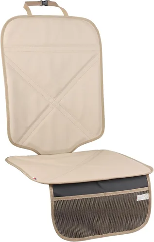 Viaviat Protector de Asiento de automóvil, Protector de Cuero Impermeable de Seguridad Infantil, Funda Protectora con Almohadilla Gruesa y 2 Beige