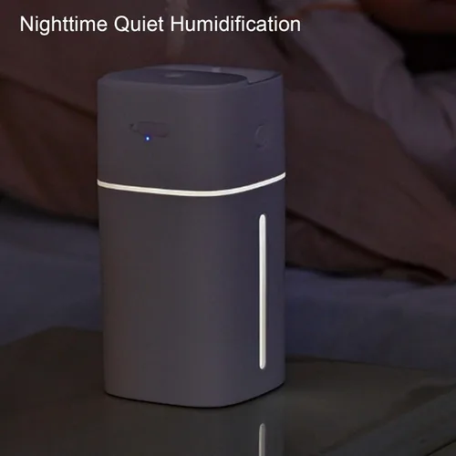 Vista 6 de TOPINCN Mini Humidifier, USB Personal Desktop Humidifier Top Fill Design for Car Office Room Bedroom, Portable Small Cool Mist with Ambient Night
